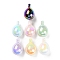 UV Plated Acrylic Beads, Iridescent, Teardrop, Mixed Color, 26.5x18mm, Hole: 1.8mm