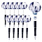 ABS Plastic Ball-Point Pen, Stainless Steel Beadable Pen, with Pom Pom Ball, for DIY Personalized Pen, Black, 170~175x11.5~51mm