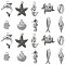 100pcs 10 Style Tibetan Style Alloy Charms, Lead Free & Cadmium Free, SeaHorse & Turtle  & Fish & Dolphin & Mermaid & Shell, Antique Silver, 15~24x7.5~21x3~6mm, Hole: 1.5~3mm, 10pcs/style