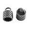 Tibetan Style Alloy Cord Ends, End Caps, Cadmium Free & Nickel Free & Lead Free, Antique Silver, 15x10.5x10.5mm, Hole: 4mm, about 362pcs/1000g, Inner Diameter: 8mm