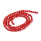 Imitation Crystal Glass Beads Strand, Faceted, Cone, Red, 4x4mm, Hole: 0.8mm, about 100~110pcs/strand, 13.7~15.7 inch(35~40cm)