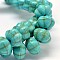 Dyed Synthetic Turquoise Bead Strands, Pumpkin, Turquoise, 20x15mm, Hole: 1mm, about 228pcs/1000g