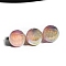 30Pcs Gradient Color & UV Plating Rainbow Iridescent Opaque Resin Beads, with Glitter Powder, Round, Pink, 8mm