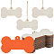 Unfinished Blank Wooden Big Pendants Kit, with Jute Cord, Bone, 54x105x2mm, Hole: 3mm