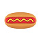 Silicone Beads, Red, Hot Dog, 12x31mm, Hole: 2mm