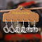 3 Pairs Halloween Zinc Alloy Dangle Earrings, Antique Silver, Pumpkin, 27~30x14~15mm