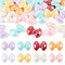 23Pcs Opaque Acrylic Beads, Bowknot, AB Color Plated, Mixed Color, 27x37x9mm, Hole: 2.8mm