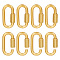 8Pcs Alloy Screw Carabiner Lock Charms, for Necklaces Making, Golden, 34x18x7mm, Inner Diameter: 26x7mm