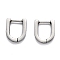 Tarnish Resistant 304 Stainless Steel Huggie Hoop Earrings, U Shape, Stainless Steel Color, 13x11x3mm, Pin: 1mm