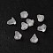 Plastic Ear Nuts, Clear, Clear, 4x4x4mm, Hole: 0.5mm, about 10000pcs/set.