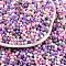 Opaque Acrylic Beads, Round, Medium Purple, 3mm, Hole: 1mm