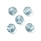 Glass Imitation Austrian Crystal Beads, Rondelle, Faceted, Sky Blue, 8x6.5mm, Hole: 1mm