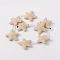 Synthetic Lava Rock Bead Strands, Star, Dyed, Beige, 40x40x10mm, Hole: 1mm, about 8pcs/strand, 16.1 inch