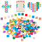 240Pcs 12 Colors Opaque Acrylic Cabochons, Mosaic Tiles, Square, Mixed Color, 10x10x2mm, 20pcs/color