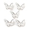 Silver Alloy Pendants, Butterfly, 15.5x17.5x4.5mm, Hole: 1.5mm
