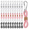 60Pcs 3 Colors Silicone Zipper Pulls, with Iron Clasp, Zipper Replacemnt Accessories, for Suitcase, Bag, Costume, Mixed Color, 35mm, 20pcs/color