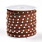 Faux Suede Cord, with Silver Tone Alloy Rivet, For Punk Rock Jewelry Making, Saddle Brown, 5x2.5mm, about 5.46 yards(5m)/roll