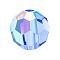 Preciosa® Crystal Beads, Czech Crystal, 451 19 602 Round, 30050 200 Sapphire AB, 6mm, Hole:1.2mm