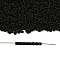 TOHO 11/0 Demi Round Beads, Japanese Seed Beads, (49F) Opaque Frost Jet, 2.2x0.9mm, about 1733pcs/10g