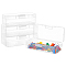 4Pcs 2 Styles Transparent Plastic Storage Boxes, Bead Containers with Hinged Lid, Rectangle, Clear, 16.3~18x6.57~7.54x4.62~4.7cm, 2pcs/style