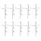 10Pcs Faith Cross Charm Pendant Faith Necklace Charm Stainless Steel Pendant for Necklace Making Christian Religious Jewelry Gifts, Stainless Steel Color, 40x19.8mm, Hole: 2mm