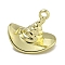 Rack Plating Alloy Pendant, Lead Free & Cadmium Free, Hat Charms, Golden, 13x14.5x11.5mm, Hole: 1.5mm