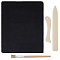 Bookbinding Kit, Including Cotton Mesh Fabric, DIY Crafts, with Plastic Letter Opener Knife Tools and Cleaning Brushes, Black, 300x40x0.02cm, 2 sheets