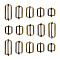 Iron Adjuster Slides Buckles, Roller Pin Buckles Slider Strap Adjuster, for DIY Belt Accessories, Rectangle, Antique Bronze, 20pcs/set