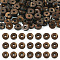 100Pcs Natural Coconut Beads, Undyed, Flat Round, Coconut Brown, 6x2mm, Hole: 1mm