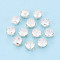 Sew on Rhinestone Montee Beads, with Brass Prong Settings, Garments Accessories, Flat Round, Crystal, 7.2x5.9mm, Hole: 1mm, about 720pcs/bag