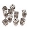 Alloy Beads, Cube, Antique Silver, 8.5x7x7mm, Hole: 1.4mm