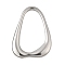 304 Stainless Steel Pendants, Teardrop Charm, Anti-Tarnish, Stainless Steel Color, 30x22x3.5mm, Hole: 25x14mm