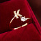 Brass Micro Pave Cubic Zirconia Cuff Rings, Letter K, 12x8mm