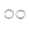 Brass Spring Gate Rings, Ring, Rack Plating, Long-Lasting Plated, Lead Free & Cadmium Free, Platinum, 12x2mm, Inner Diameter: 7.5mm