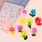 Flower DIY Pendant Silicone Molds, Resin Casting Molds, for UV Resin, Epoxy Resin Craft Making, WhiteSmoke, 138x114x4.5mm, Hole: 2mm, Inner Diameter: 31~36x35~51mm