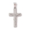 304 Stainless Steel Pendants, Crucifix Cross Charm, Religion, Stainless Steel Color, 30x18x4.5mm, Hole: 6x3mm