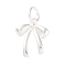 925 Sterling Silver Bowknot Charms, with Jump Rings and 925 Stamp, Silver, 13x11x2mm, Hole: 3.5mm