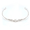 Alloy Hair Bands, Bat, Silver, 145x15mm
