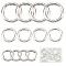 SUNNYCLUE 1 Box 24Pcs 3 Sizes Spring O Rings Bulk Silver Round Carabiners Spring Gate Ring Spring Ring Clasps O Ring Clasp Connector Findings for Jewelry Making DIY Keyrings Bags Purse Supplies
