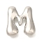 Rack Plating Brass Pendants, Cadmium Free & Lead Free, Letter A~Z Charms, Letter M, 22x21x7mm, Hole: 2.5x3mm