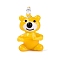 Handmade Lampwork Pendants, Bear Charms, Gold, 27.5~30x16.5~17.5x14~17mm, Hole: 2~3.5mm