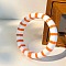 Resin Bangles, Stripe, Dark Orange, Inner Diameter: 2.52 inch(6.4cm)