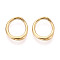 304 Stainless Steel Charms,  Nuggets, Real 14K Gold Plated, 14.5~15x13x2mm, Hole: 11X9.5mm