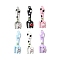 Alloy Pendants, Fork, with Rhinestone, Spray Painted, Mixed Color, 45x14x5mm, Hole: 2.5mm