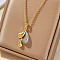 Fashionable Brass Necklace with Cubic Zirconia, Perfect Gift for Valentine's Day, Teardorp, Golden, 15.75 inch(40cm).