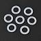 Rubber O Ring Connectors, Linking Ring, White, 10x2mm, Inner Diameter: 6mm