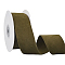 Polyester Ribbon, Flat, Dark Olive Green, 1-1/2 inch(38mm), about 10.00 Yards(9.14m)/Roll