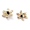 Brass Bead Caps, 6-Petal, Flower, Real 24K Gold Plated, 7x6x1.5mm