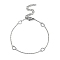 Anti-Tarnish 304 Stainless Steel Heart Link Chains Anklets, Stainless Steel Color, 6-5/8~6-3/4 inch(16.7~17.3cm)