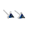 Geometric Triangle Zircon Stud Earrings, Simple and Delicate Daily Accessories.
